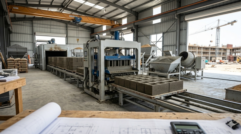 Descubra com Valderci Malagosini Machado como o planejamento estratégico garante a viabilidade econômica na implantação de uma fábrica de blocos de concreto.